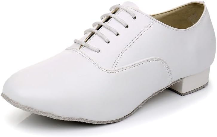 

Мужские латинские танцевальные туфли AOQUNFS, черная лакированная кожа, бальные туфли для танго и сальсы, модель 8002