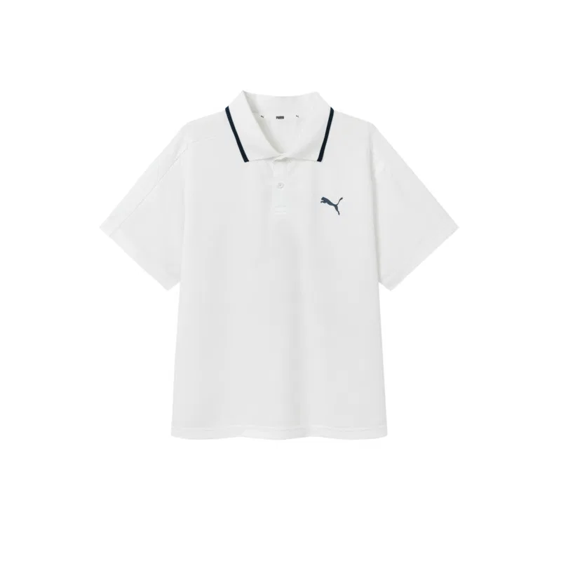 Детская футболка с отложным воротником PUMA, Raw White 10101