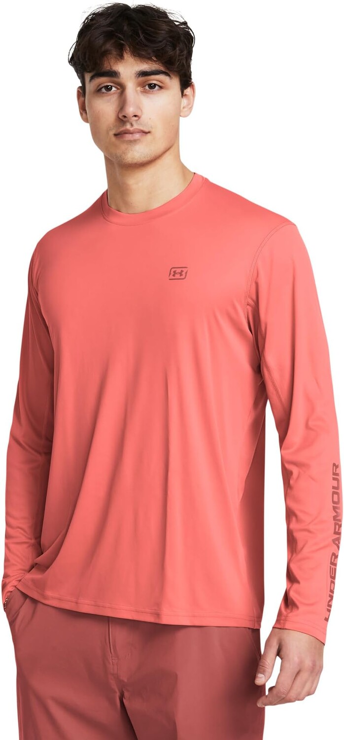 

Рубашка Under Armour Iso-Chill Shorebreak Long Sleeve, цвет Coho/Coho/Sedona Red