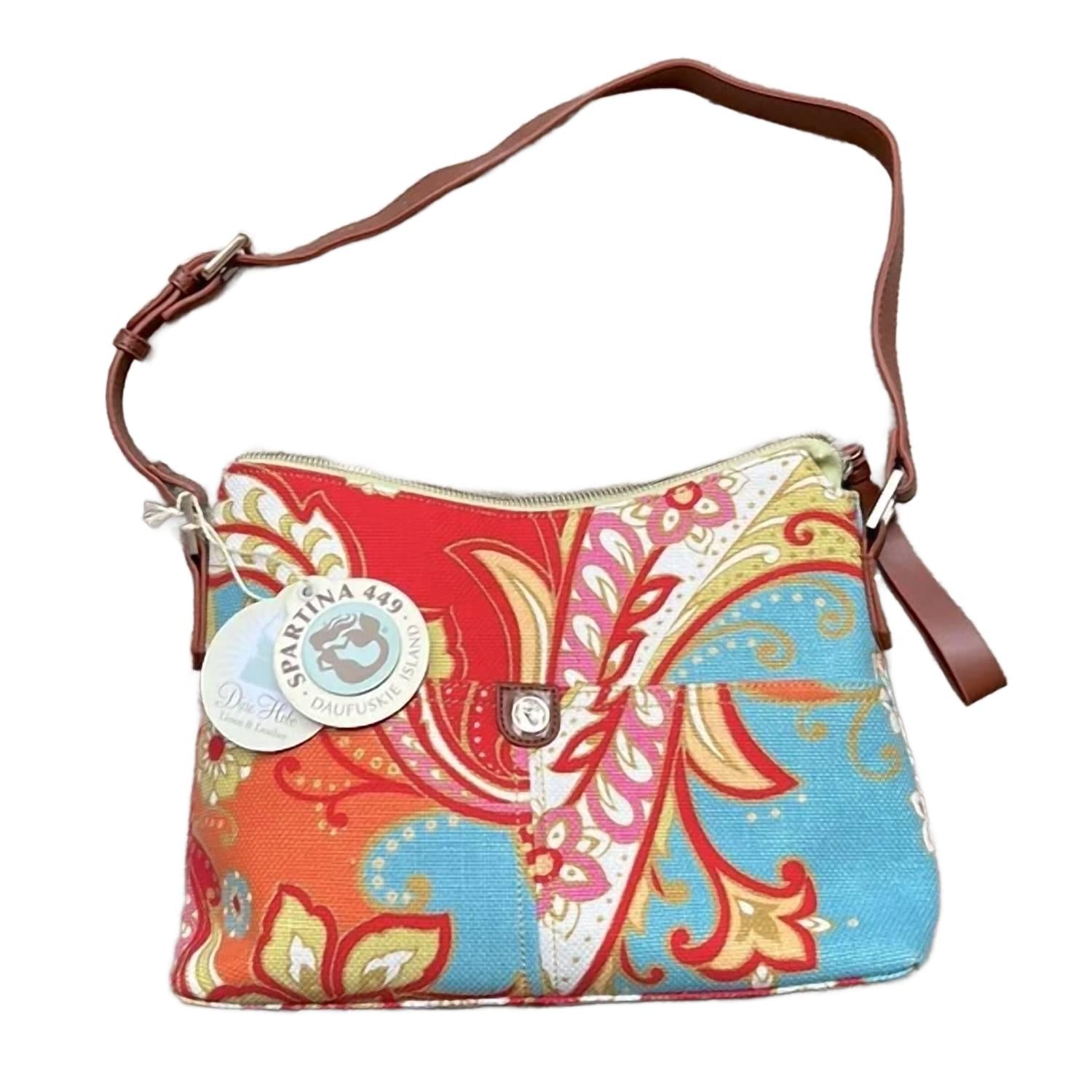 

Сумка Fidler's Cove Dixie Hobo в красном, бирюзовом, золотом и оранжевом цветах Spartina 449