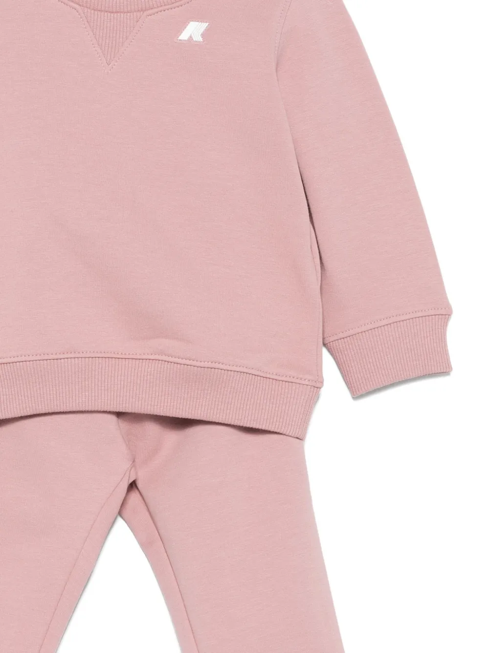 Спортивный костюм с вышитым логотипом K Way Kids, розовый — фото 3