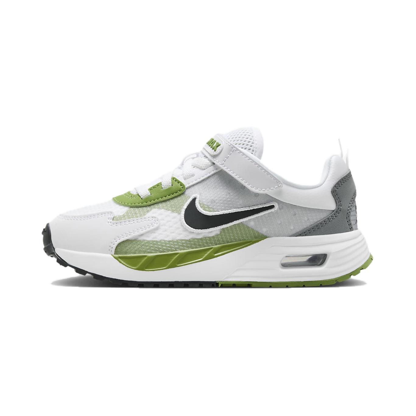 

Nike Кроссовки Air Max Solo износостойкие и легкие с низким верхом для детей, белые, зеленые, для детей от 3 до 7 лет