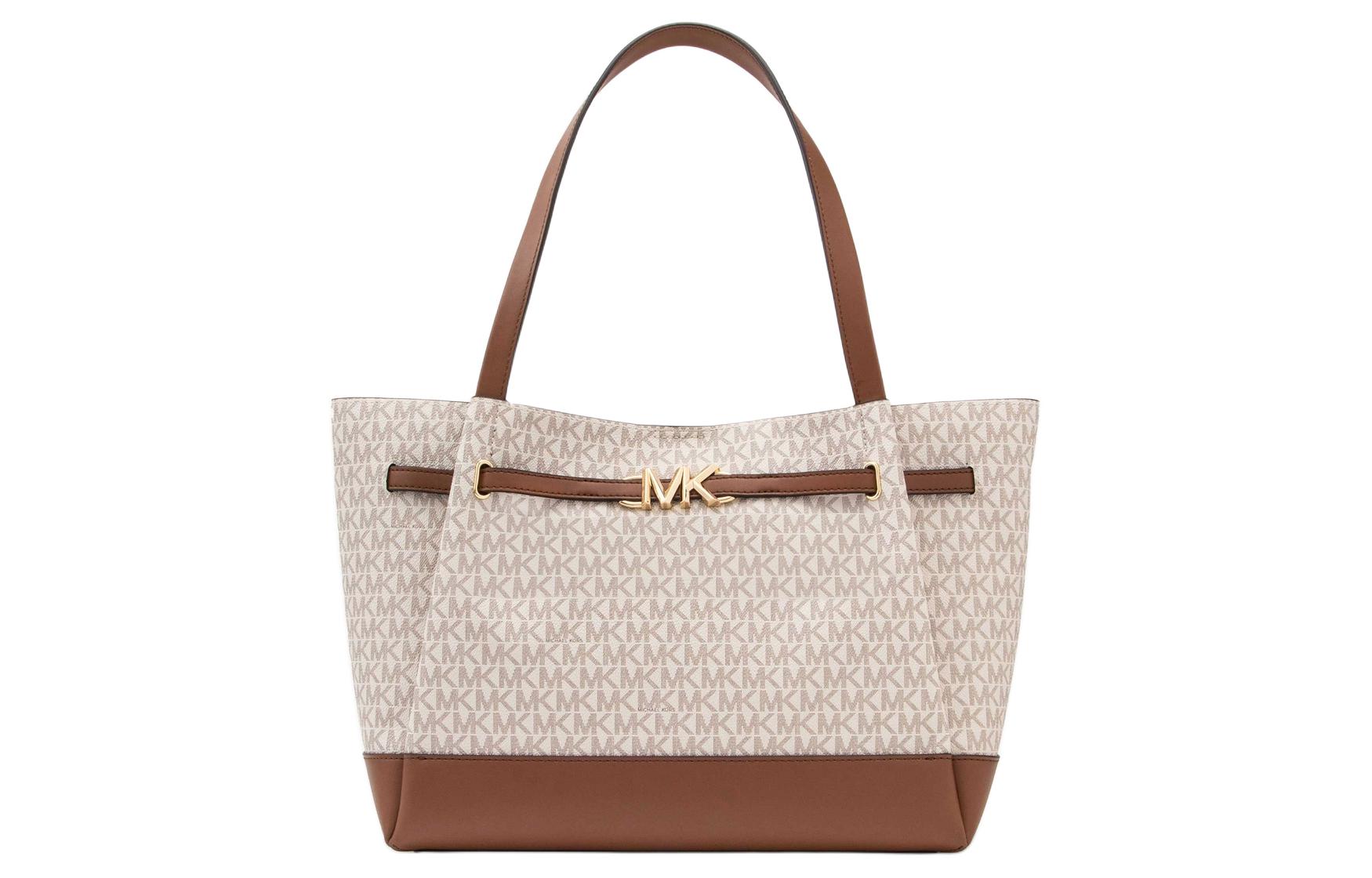 

MICHAEL KORS Сумка-шоппер из искусственной кожи, шоппер, сумка через плечо, дамская сумка Tubas Women's Vanilla & Acorn Brown