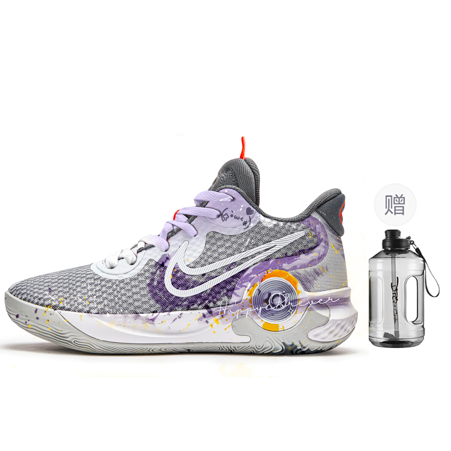 

Баскетбольные кроссовки Trey 5 Basketball Shoes Unisex Mid-Top Gray/Purple Nike