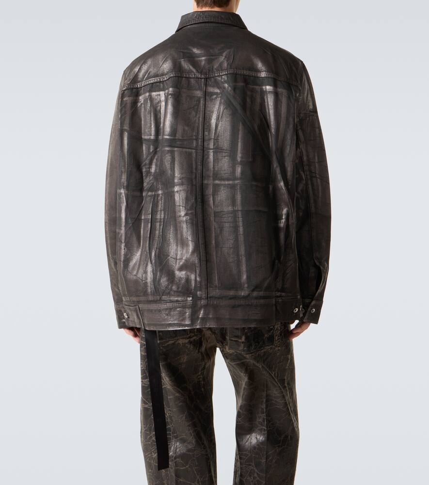 Куртка из джинсовой ткани с покрытием Rick Owens, Bronze — фото 4