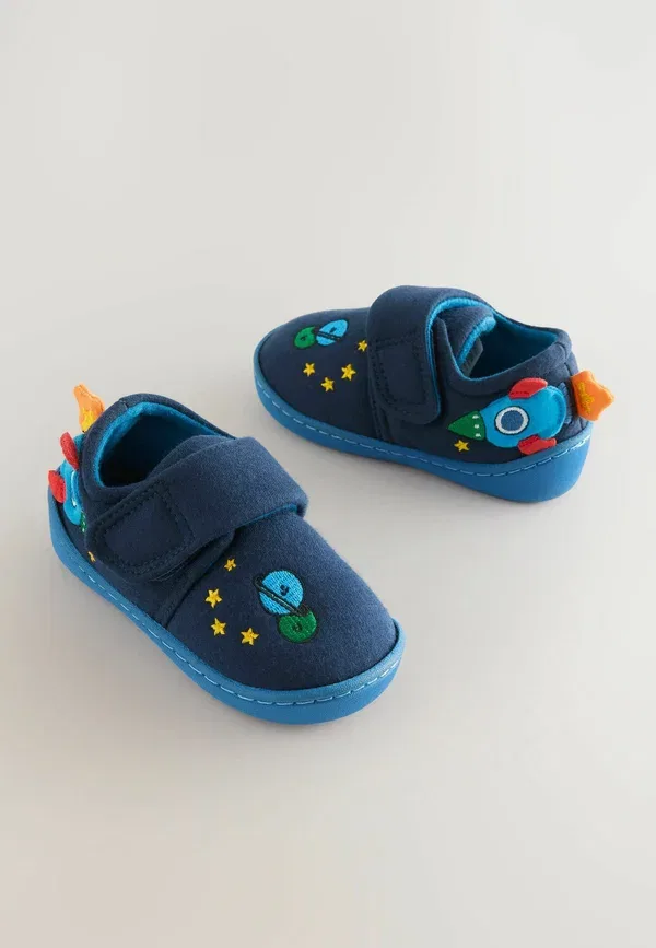 Тапочки Regular fit warm lined cupsole slippers Next, темно-синий ракета — фото 2