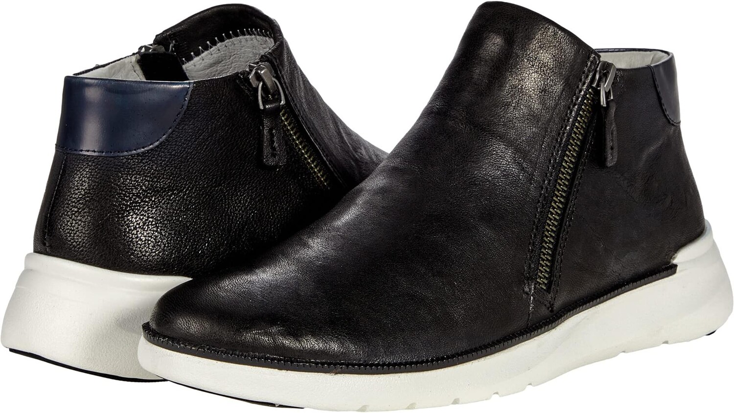 Ботильоны Emery Zip Bootie Johnston & Murphy, цвет Black Washed Sheepskin