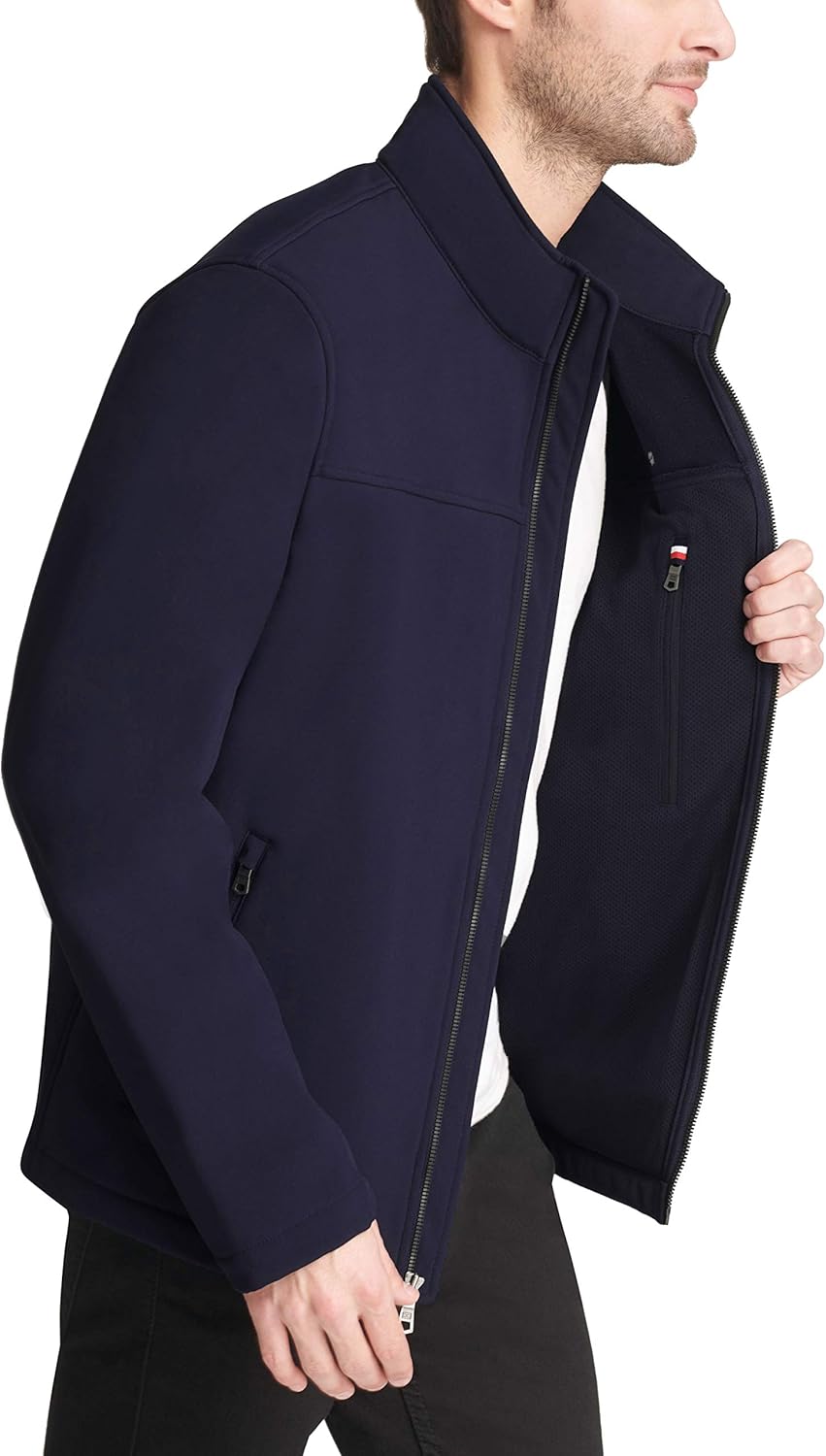 Мужская спортивная куртка Tommy Hilfiger Soft Shell с подкладкой из шерпы, Midnight — фото 2
