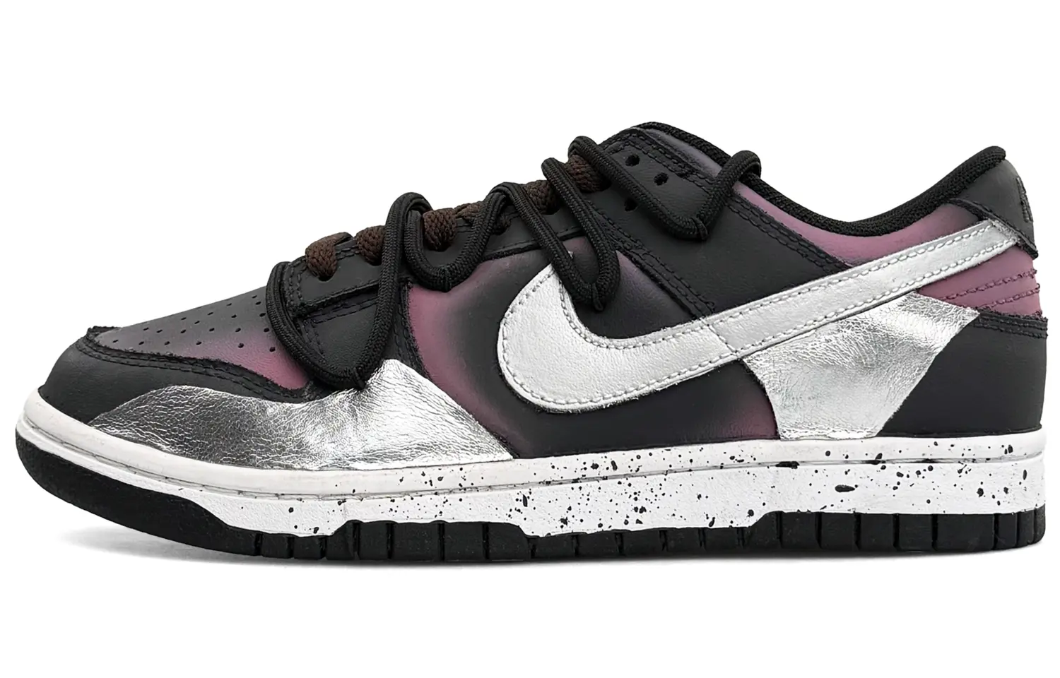 

Кроссовки Nike Dunk Skateboarding Shoes Men Low-top Black, фиолетовый