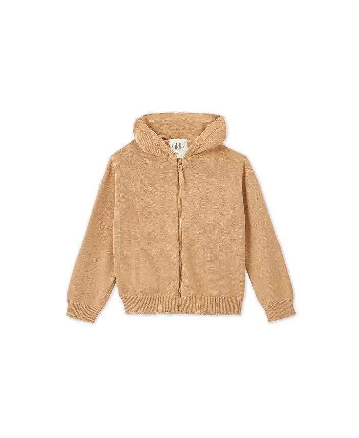 

Детский кардиган Vild House of Organic из трикотажа Vild House of Little, коричневый/бежевый