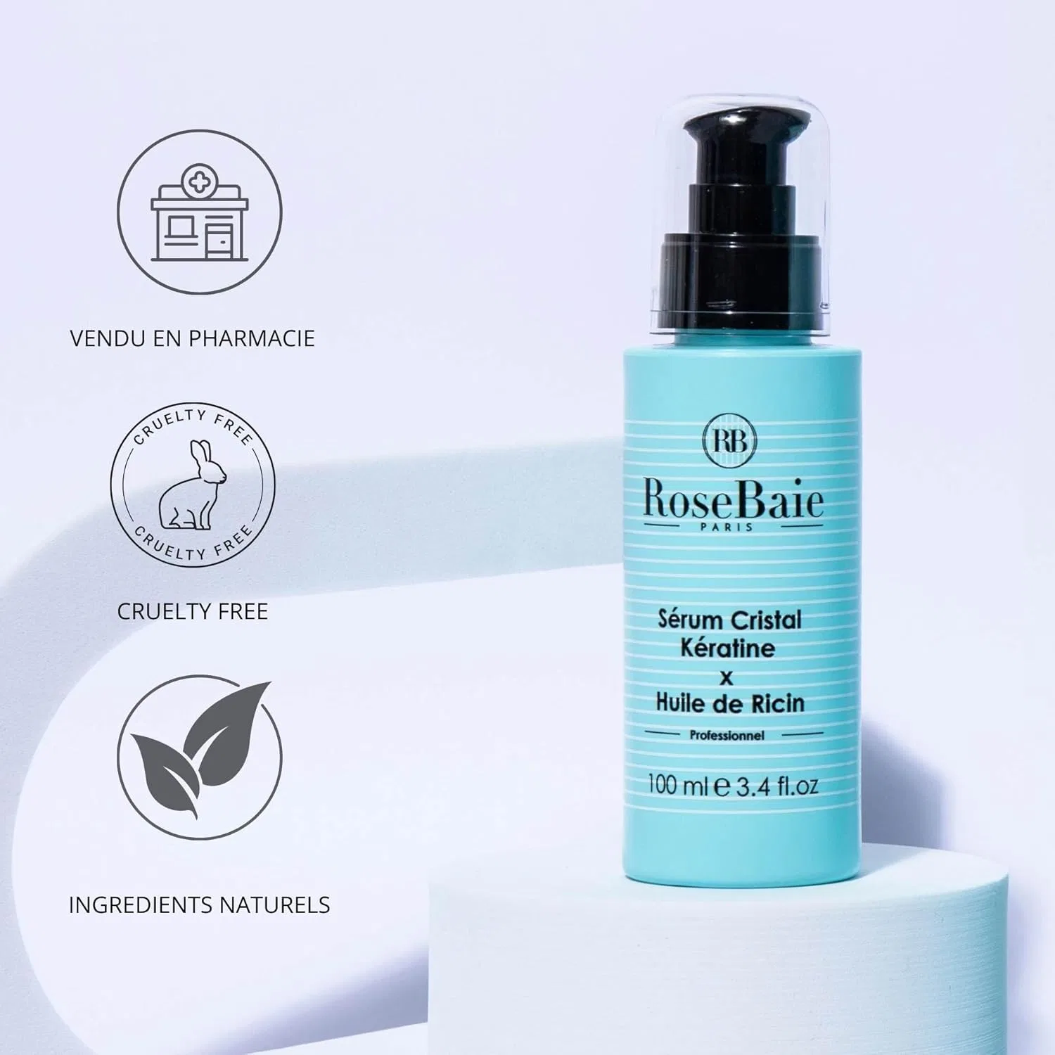 Сыворотка RoseBaie Serum Cristal Keratin x Castor Oil 100 мл Rose Baie — фото 3