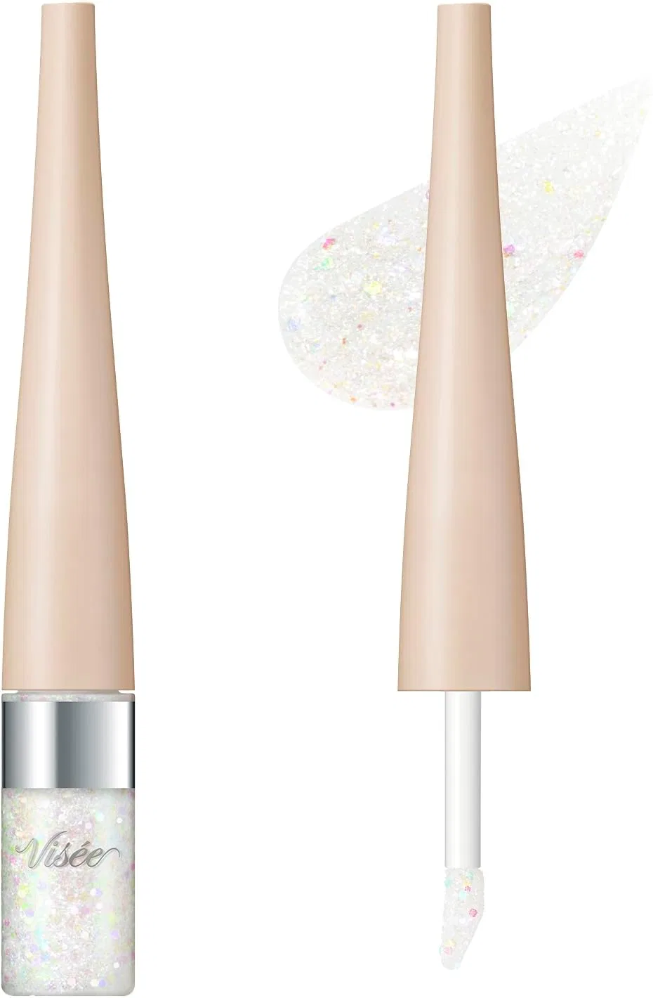 Тени для век Visee 3D Glitter Irikid белый 3.3 мл