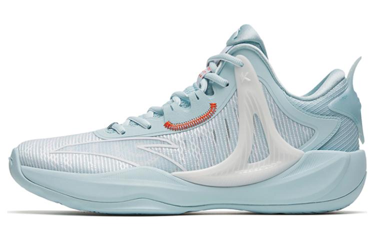 

ANTA Хассарс 8 устойчивые к истиранию дышащие низкие баскетбольные кроссовки мужские синие белые