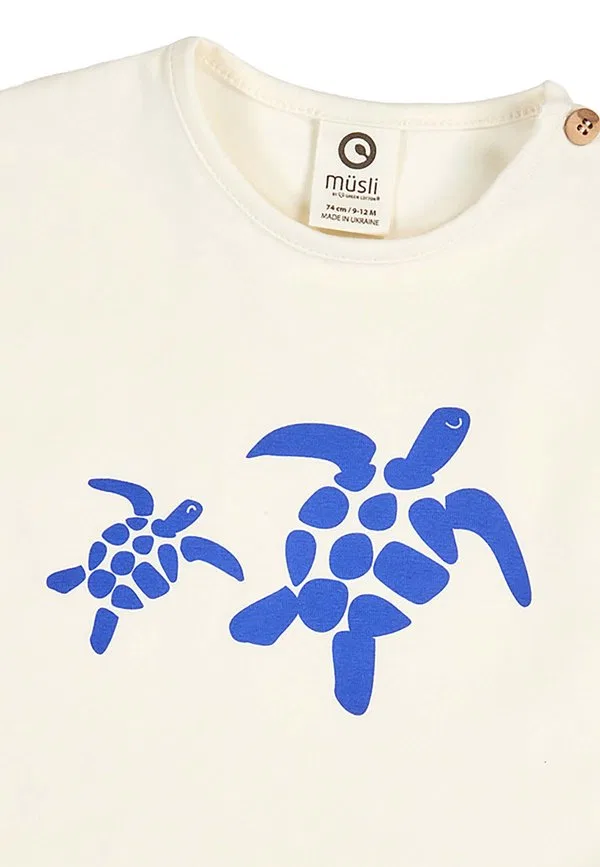 Футболка с принтом baby und kleinkindzubehör 1511100100 Müsli By Green Cotton, Tofu — фото 3