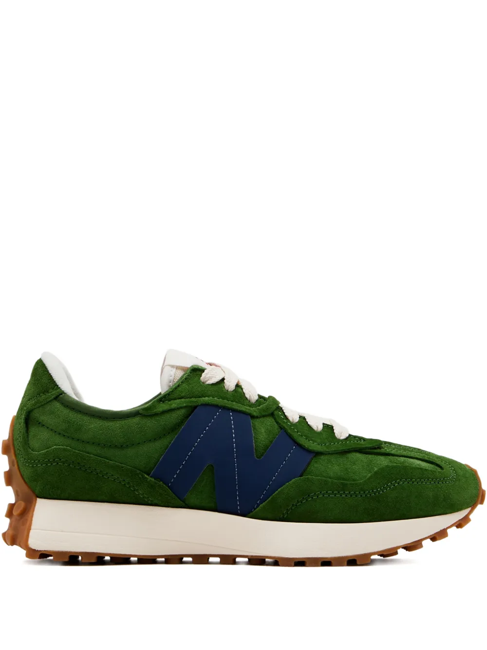 

Замшевые кроссовки на шнуровке 327 New Balance, зеленый