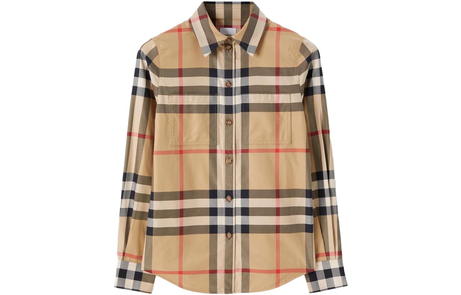 Рубашка Burberry Винтажная хлопковая клетчатая, умбра — фото 4