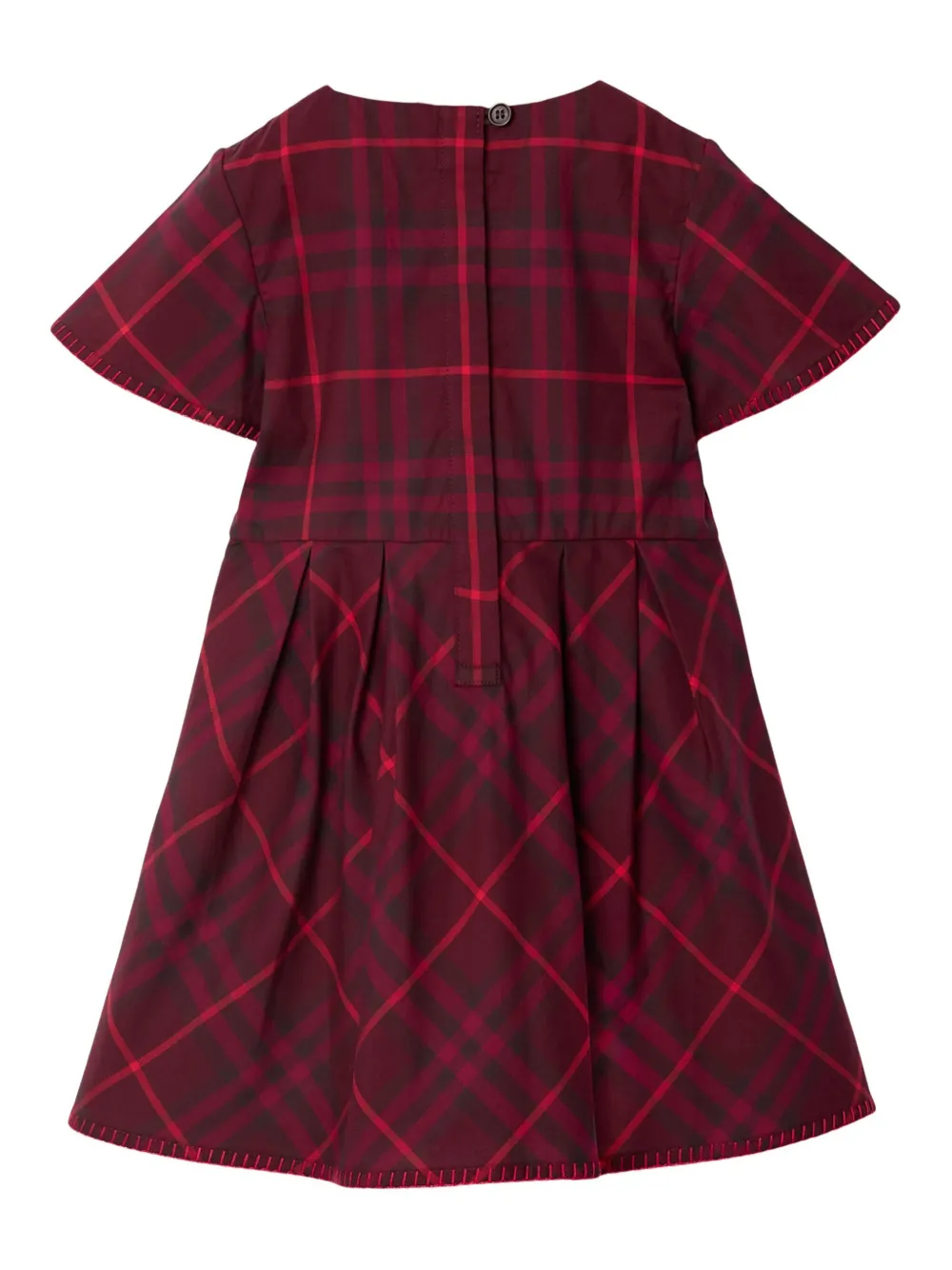 Платье в клетку BURBERRY KIDS, красный — фото 2