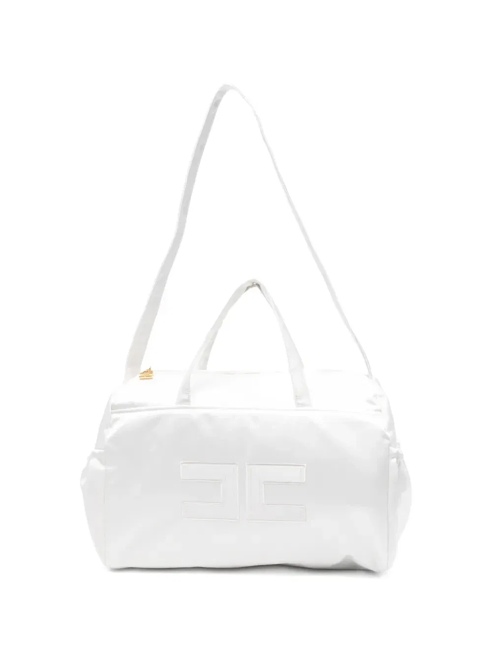 Пеленальная сумка с вышитым логотипом Elisabetta Franchi La Mia Bambina, белый