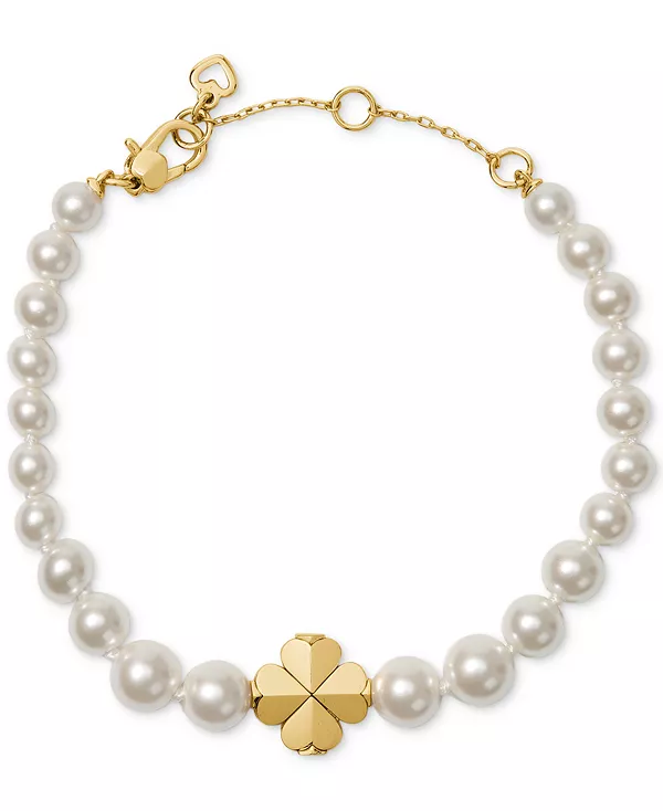 

Браслет с цветком из искусственного жемчуга Kate Spade New York, gold