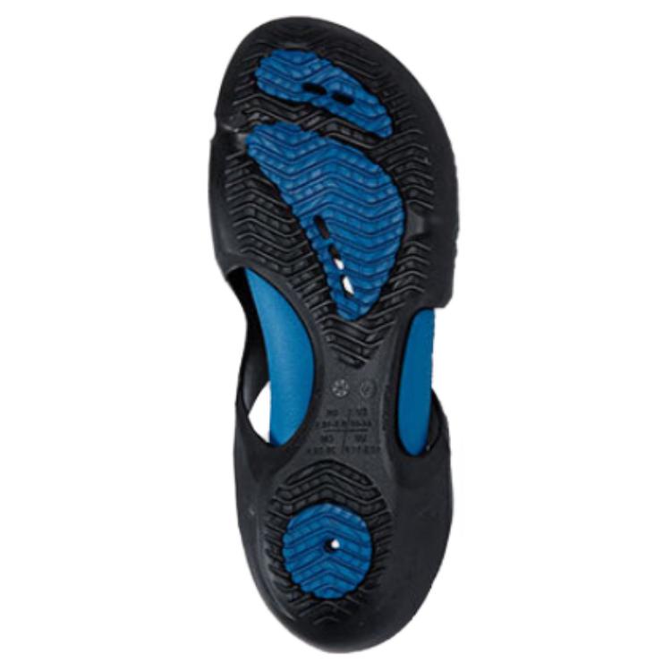 Противоскользящие тапочки с закрытым носком унисекс Ink Black DECATHLON, Ink Black Blue Base — фото 4
