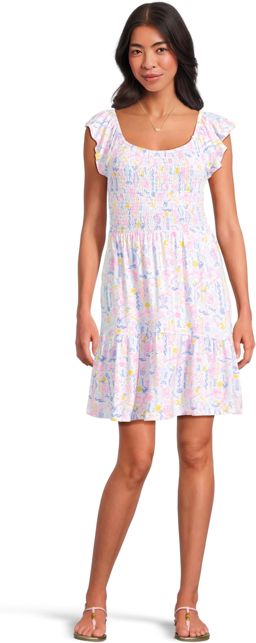 

Платье Lilly Pulitzer Jilly Smocked Dress, Multi Summer Serenade