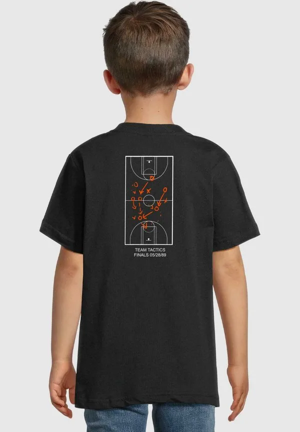 Футболка с принтом «командная тактика» Mister Tee, Black