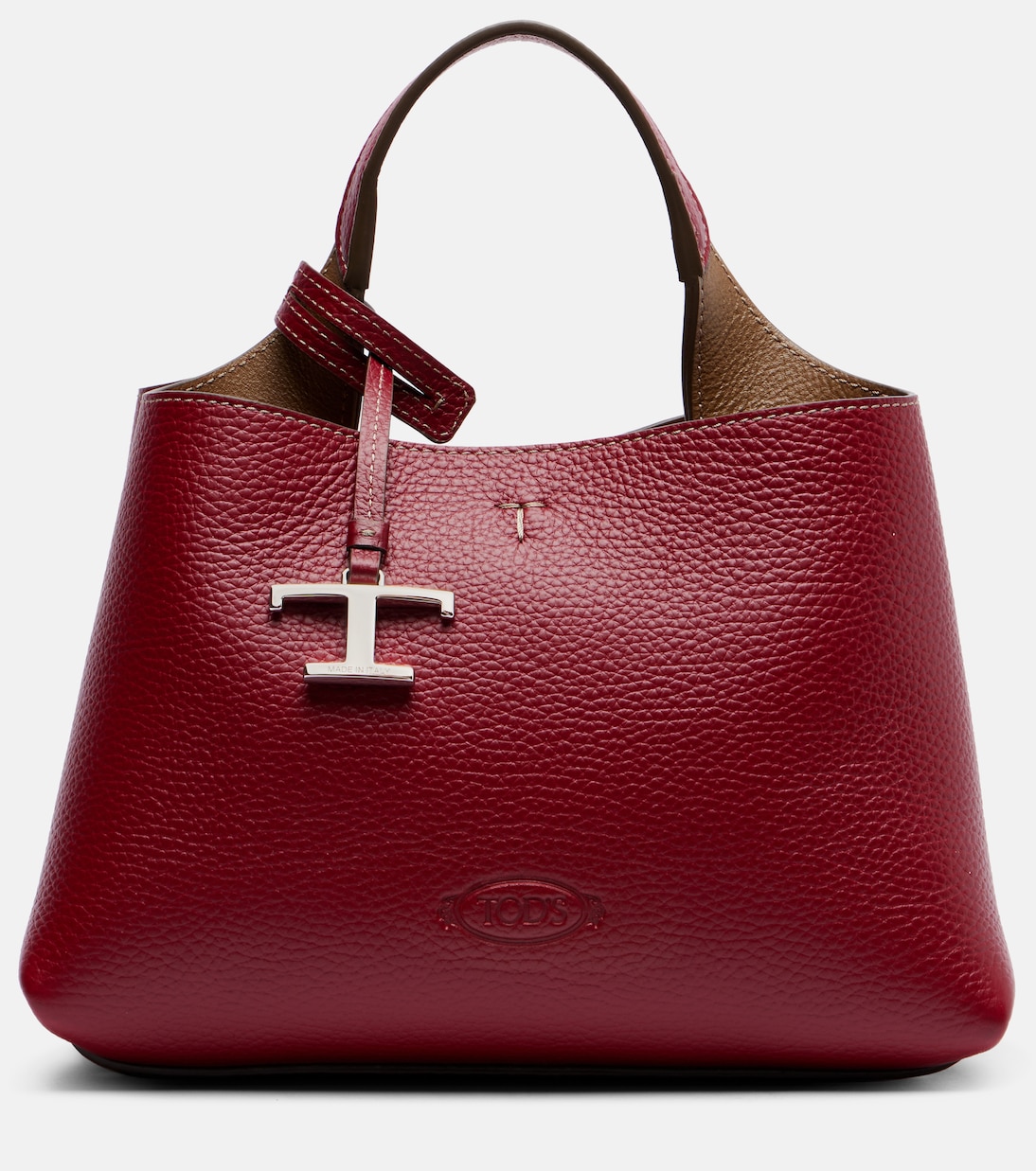 

T Timeless кожаная сумка-тоут Tod's, Rosso Borgogna + Lenticchia