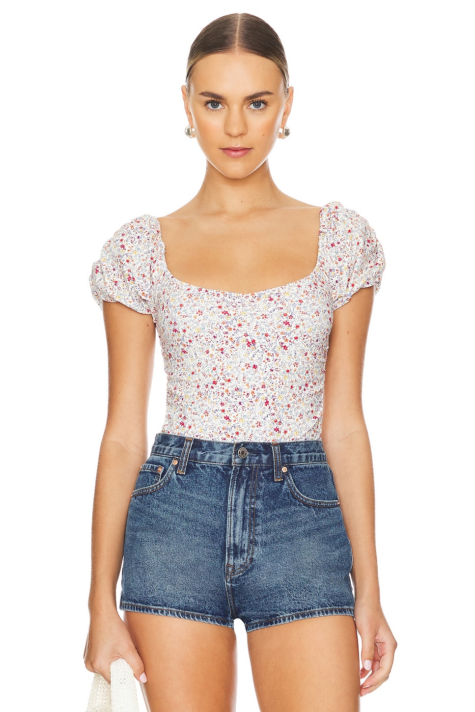 

X интимно fp напечатанный боди bella Free People, мультиколор