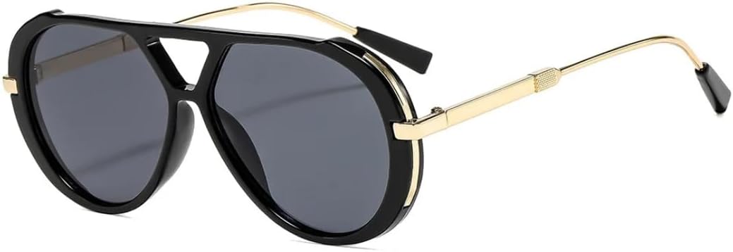 

Солнцезащитные очки для мужчин и женщин - защита UV400 - двухлучевые линзы с градиентным леопардовым принтом для занятий спортом на открытом воздухе и вождения DSVIGF, Black Grey