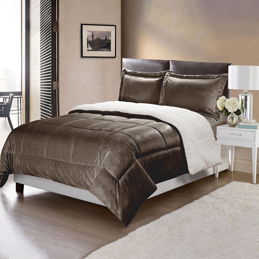 

Набор двусторонних одеял Swift Home Ultra Plush из микронорки и флиса из шерпы, цвет Chocolate