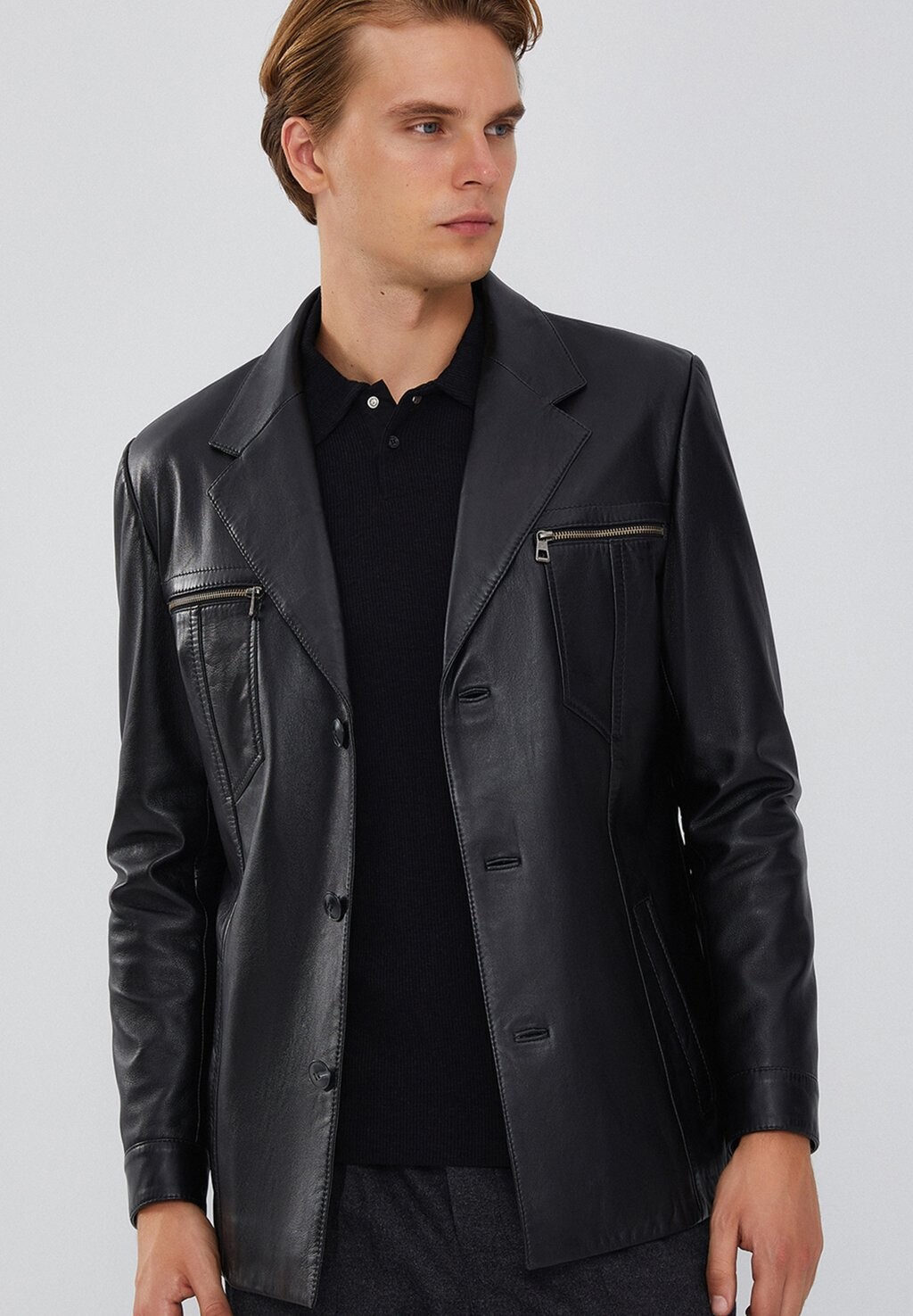 

Кожаная куртка Derimod, цвет black