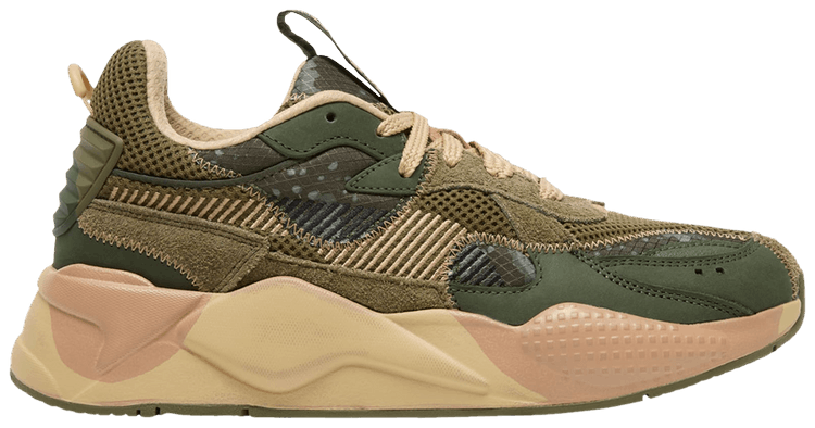 

Кроссовки Puma RS-X 'Rain Map Camo - Olive Drab', зеленый