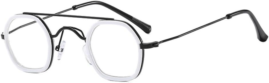 

MUTYNE Ретро многоугольные квадратные солнцезащитные очки для мужчин, модные, с двойной перемычкой, градиентные, солнцезащитные очки UV400, панк-очки UV400, C11 White Clear