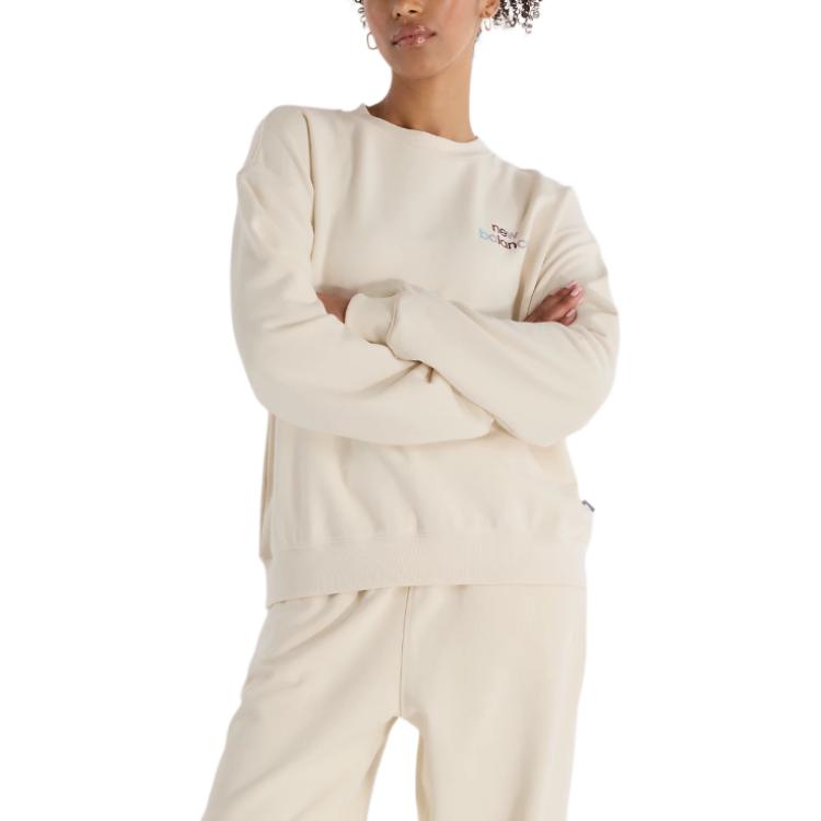 

New Balance Френч терри свитшот FW24 женский ecru