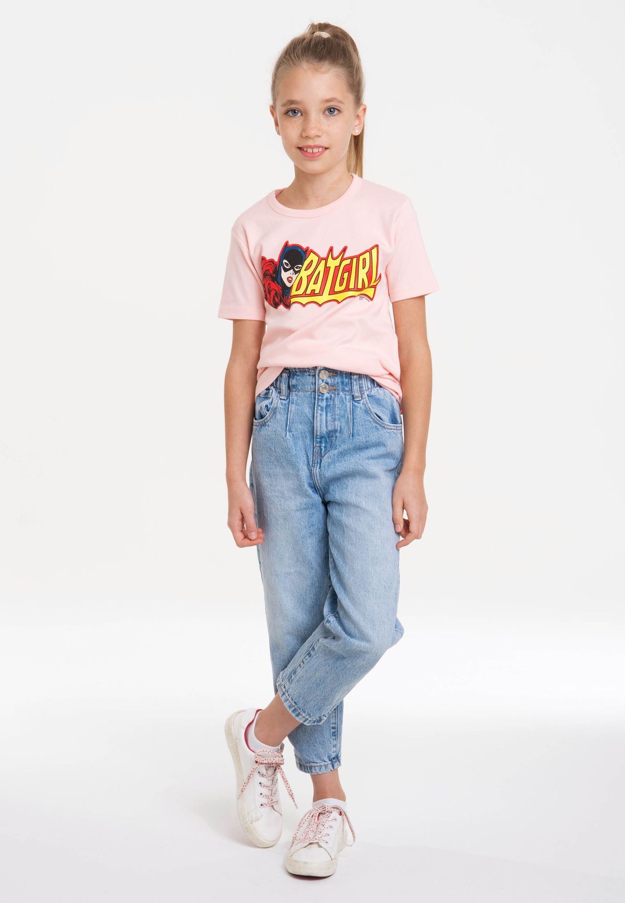 Детская футболка Бэтмен - Бэтгёрл LOGOSHIRT, цвет Pastel Pink — фото 2