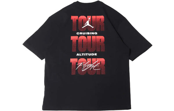 Футболка Air Jordan Flight Heritage '85 Pattern Printing Short Sleeve Black, мультиколор — фото 2