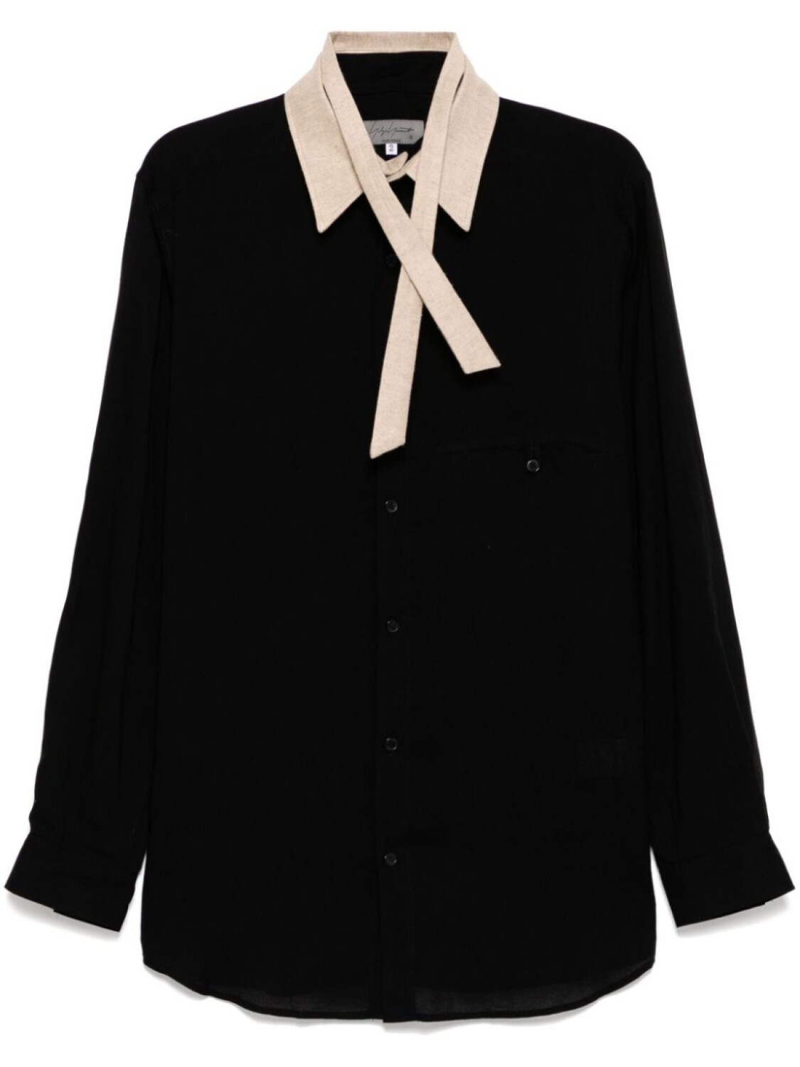 

Рубашка с длинными рукавами Yohji Yamamoto, черный