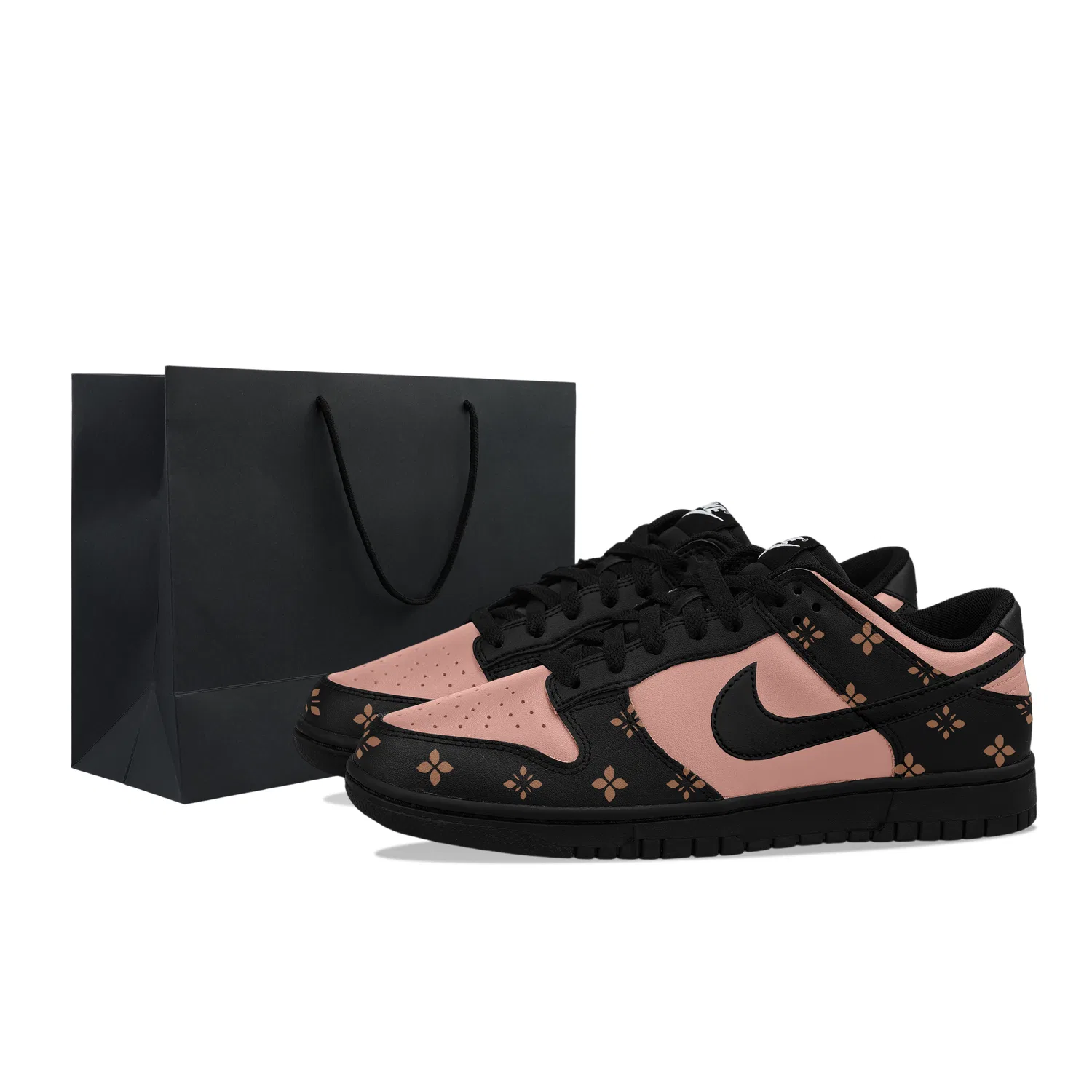 Кроссовки кожаные Nike Dunk Low Black Pink