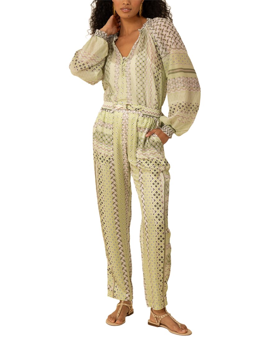 

Брюки Hale Bob Rhea из смесовой шелковой ткани, зеленый