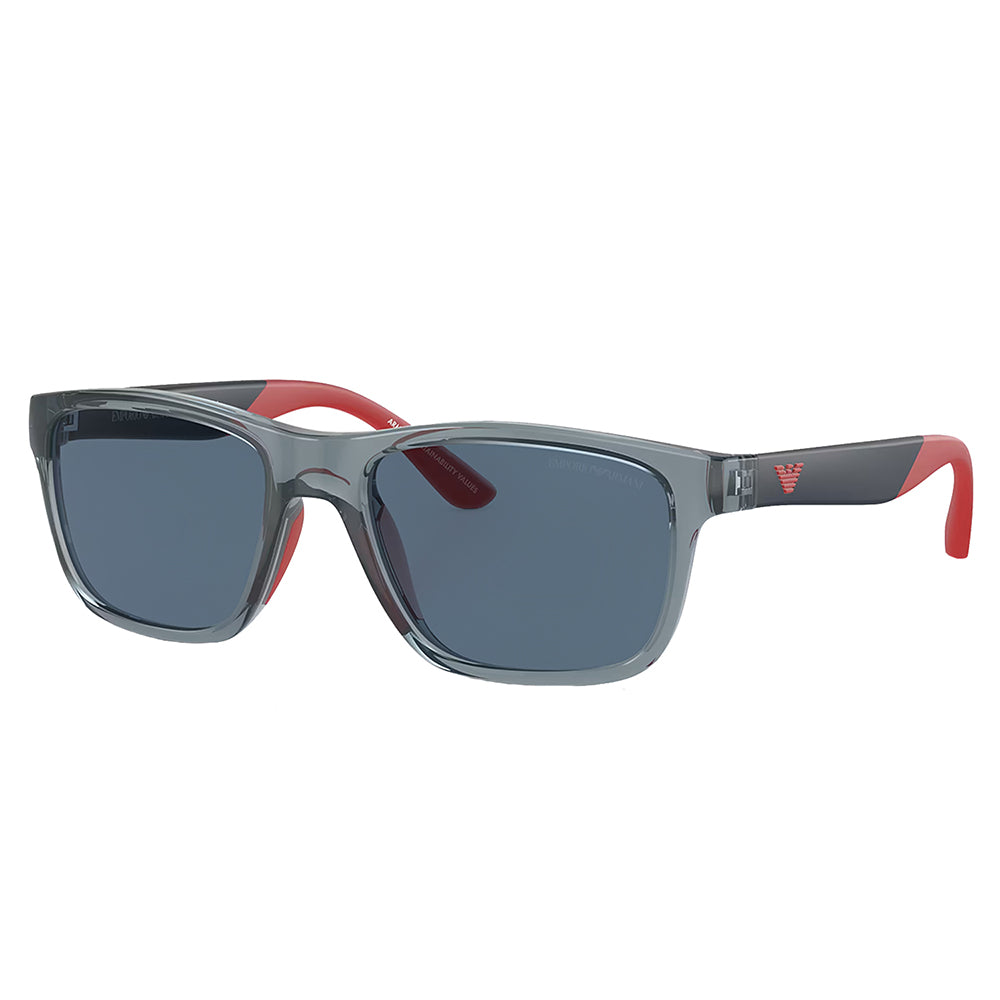 

Emporio Armani KIDS EK 4002 507280 48 мм детские солнцезащитные очки-подушки, цвет shiny blue transparent