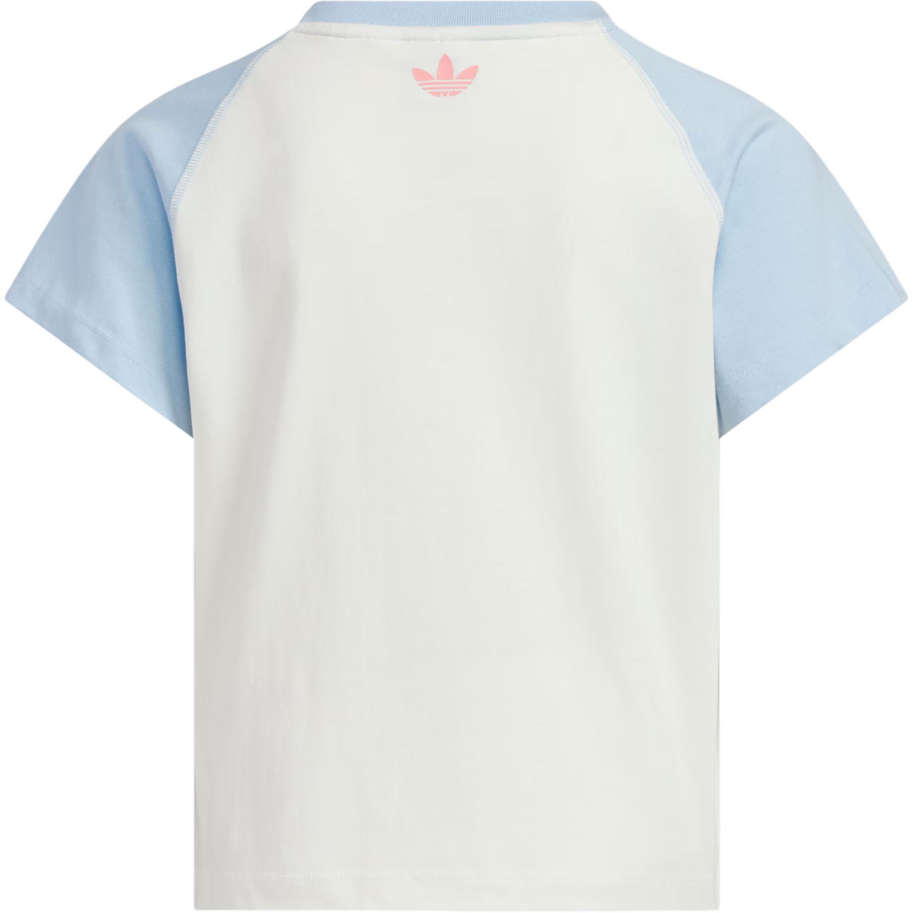 Adidas Originals Футболка White/Pink Blue для детей 3-7 лет — фото 3