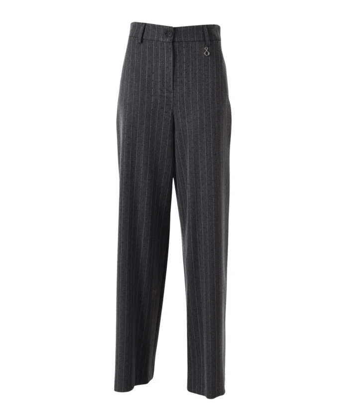 

Серые брюки-палаццо с заклепками Relish, серый