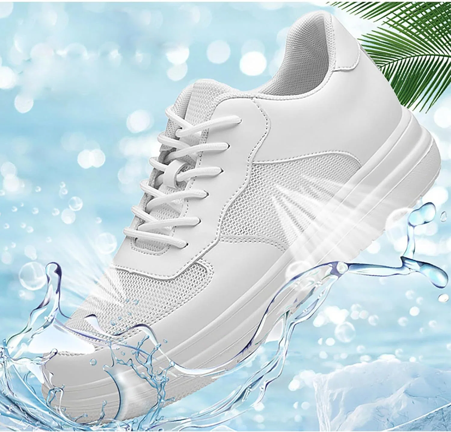 Кроссовки 2026 Schuhe Herren mit Erhöhungen fr Herren, 6/8/10 cm, Unisex, höhenverstellbar, lässige Erhöhungen, rutschfeste, atmungsaktive Turnschuhe Schnrschuhe (16) Generic, Weiß — фото 3