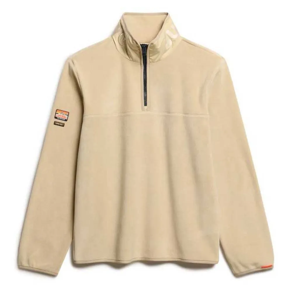 

Толстовка Superdry Active half zip, бежевый