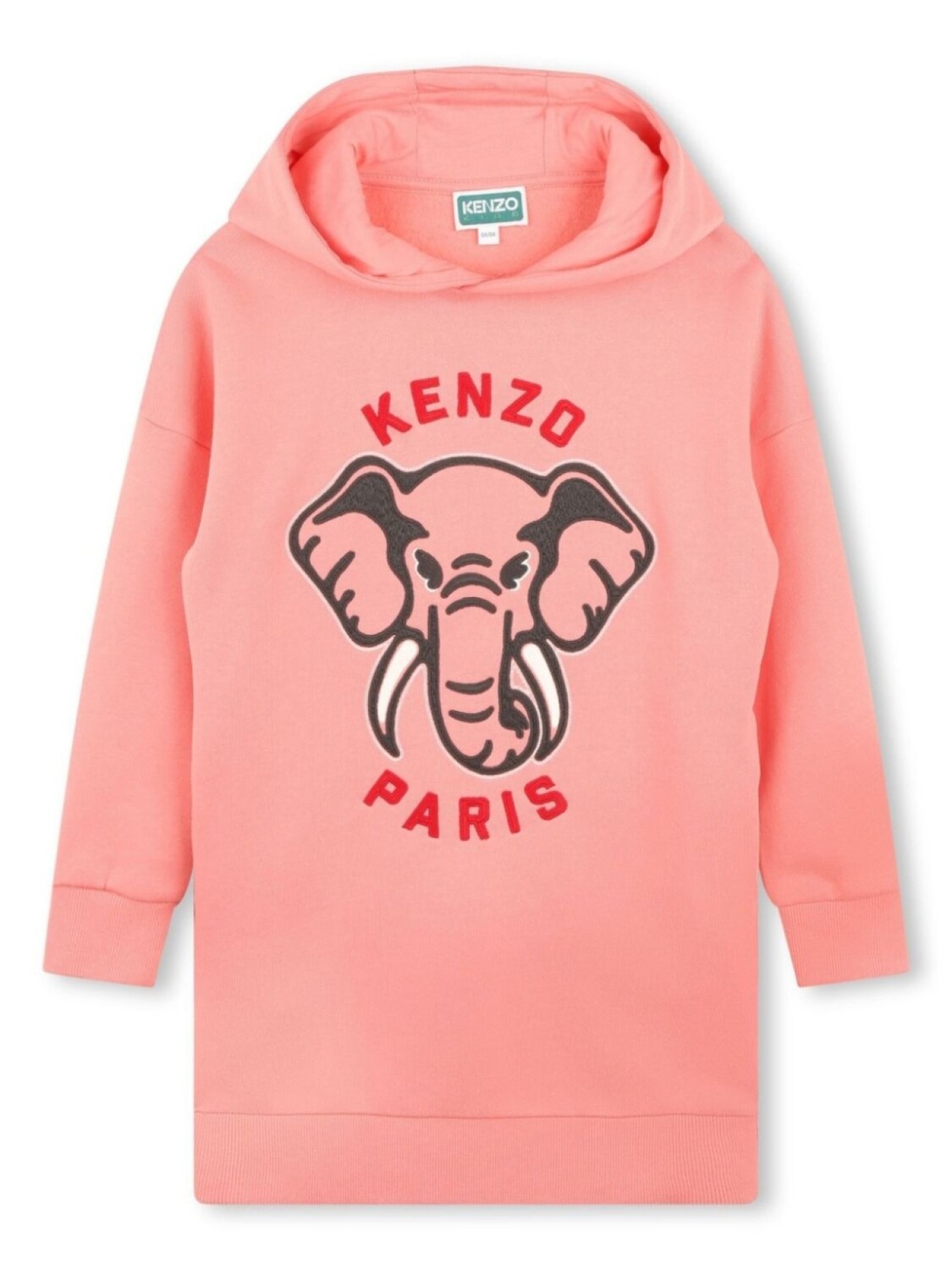 

Kenzo Kids платье-худи с принтом Elephant, розовый