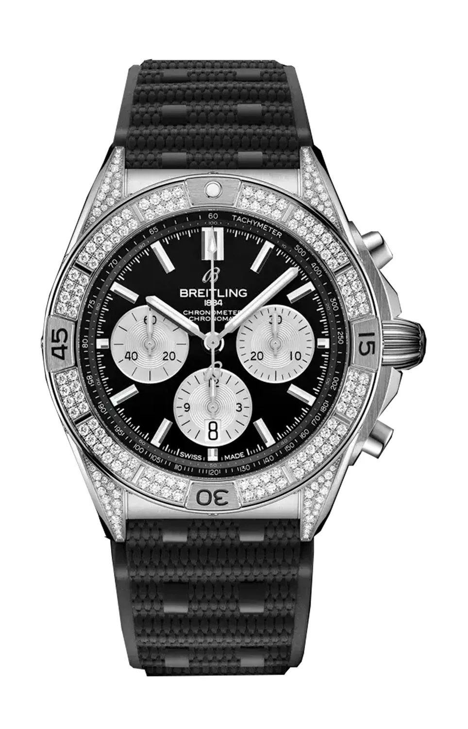 ХРОНОМАТ B01 42 - AB0134721B1S2 BREITLING, серебряный