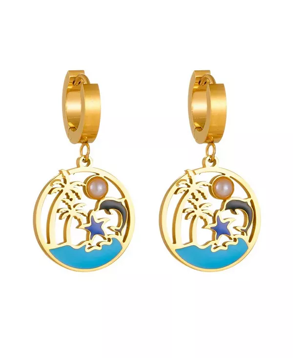 

Серьги из бирюзы «Прибрежное волшебство» Hollywood Sensation, gold