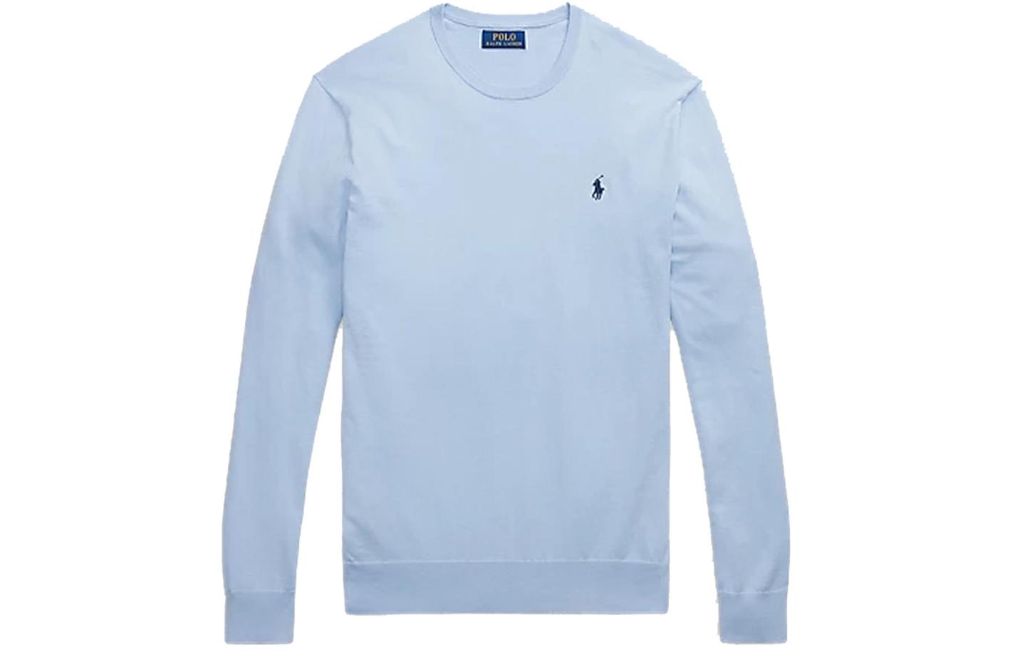 

Хлопковая футболка Polo Ralph Lauren, светло-голубой