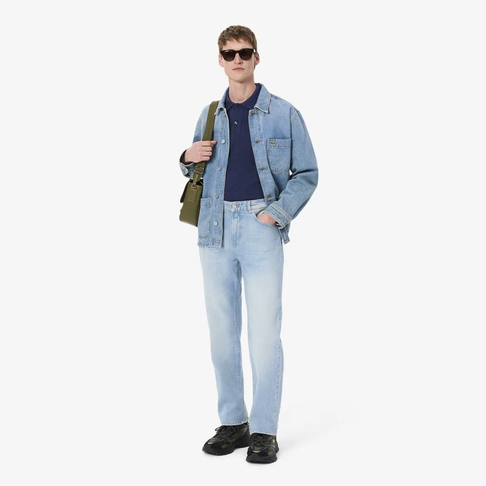 Мужские прямые джинсы hh2321-55n светло-синие от Lacoste — фото 3