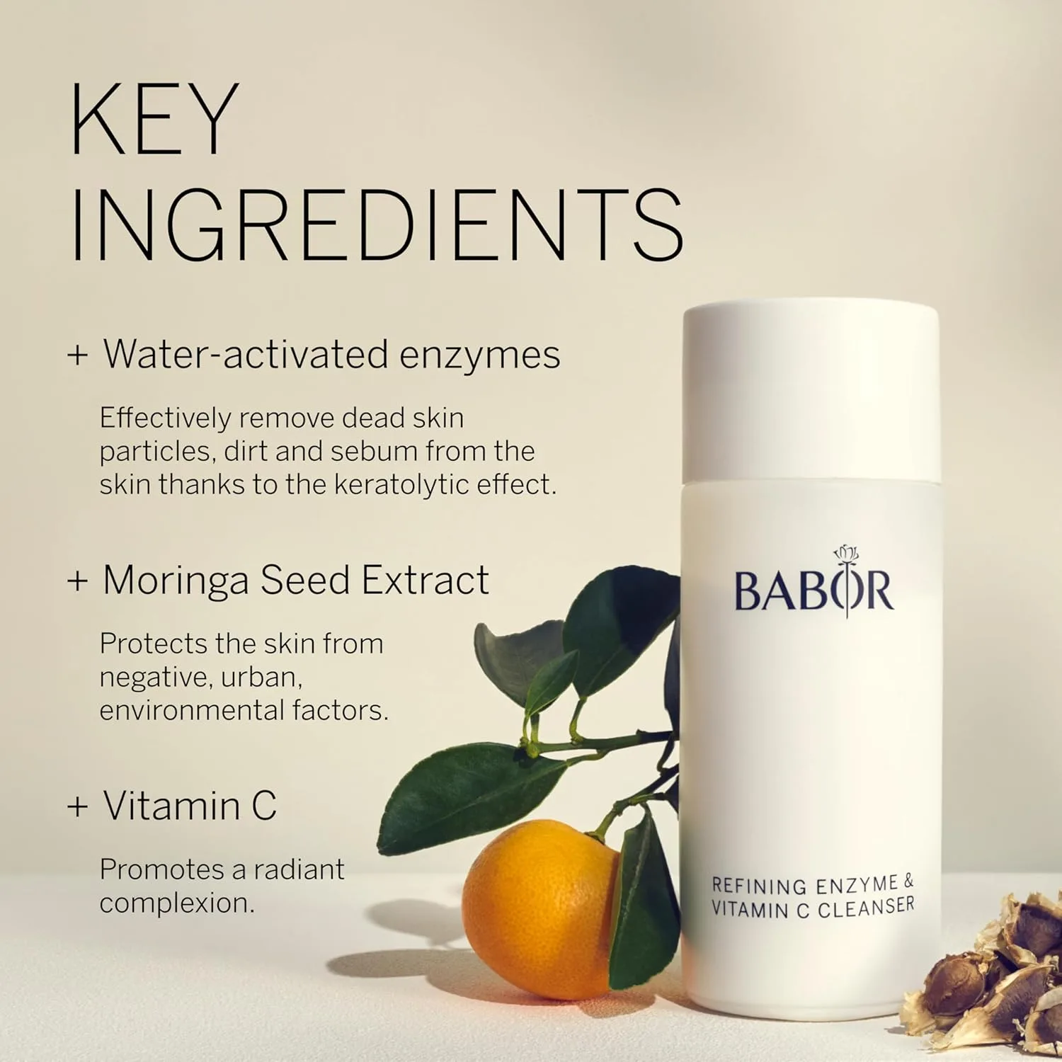 BABOR Luxury Face Routine - Collagen Peptide Booster Cream Rich - Refining Enzyme & Vitamin C Cleanser - Hydrate Skin & Strain Colour - 1.69 oz / 2.82 oz — фото 3
